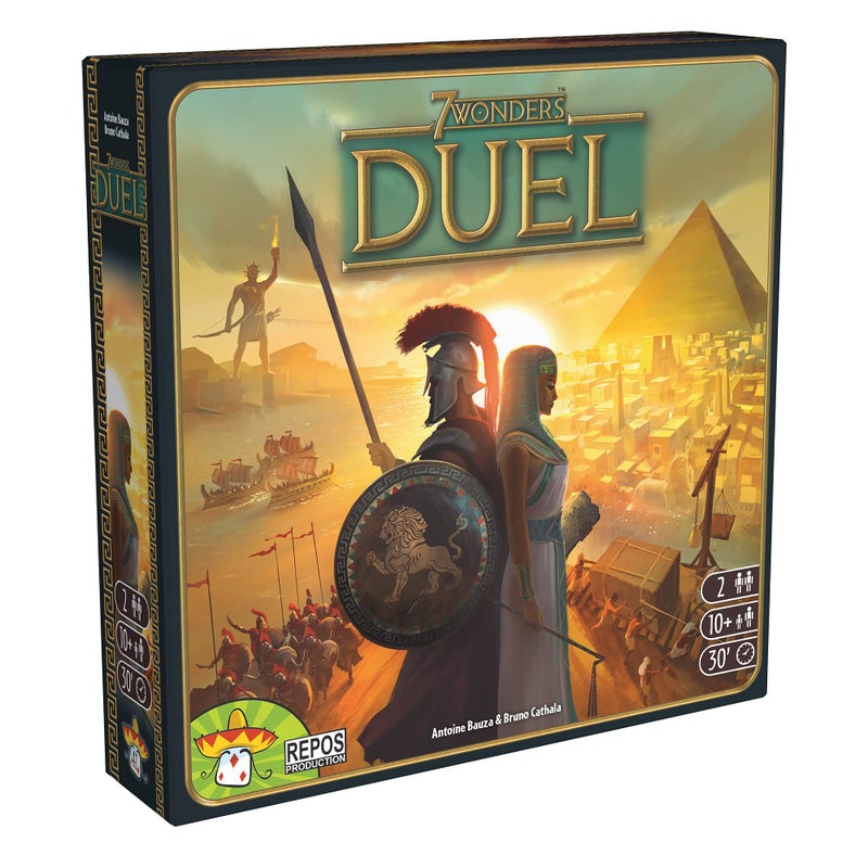Asmodee 7 Wonders Duel Board Game BASE GAME - Intense Two-Player Battles in the Ancient World, Strategy Game for Kids and Adults, Ages 10+, 2 Players, 30 Minute Playtime - Image 1