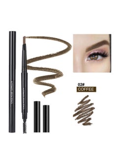 Salmue Eyebrow Pen Waterproof Eyebrow Gel for Long Lasting Makeup Triangular Tip with Brush Coffe 