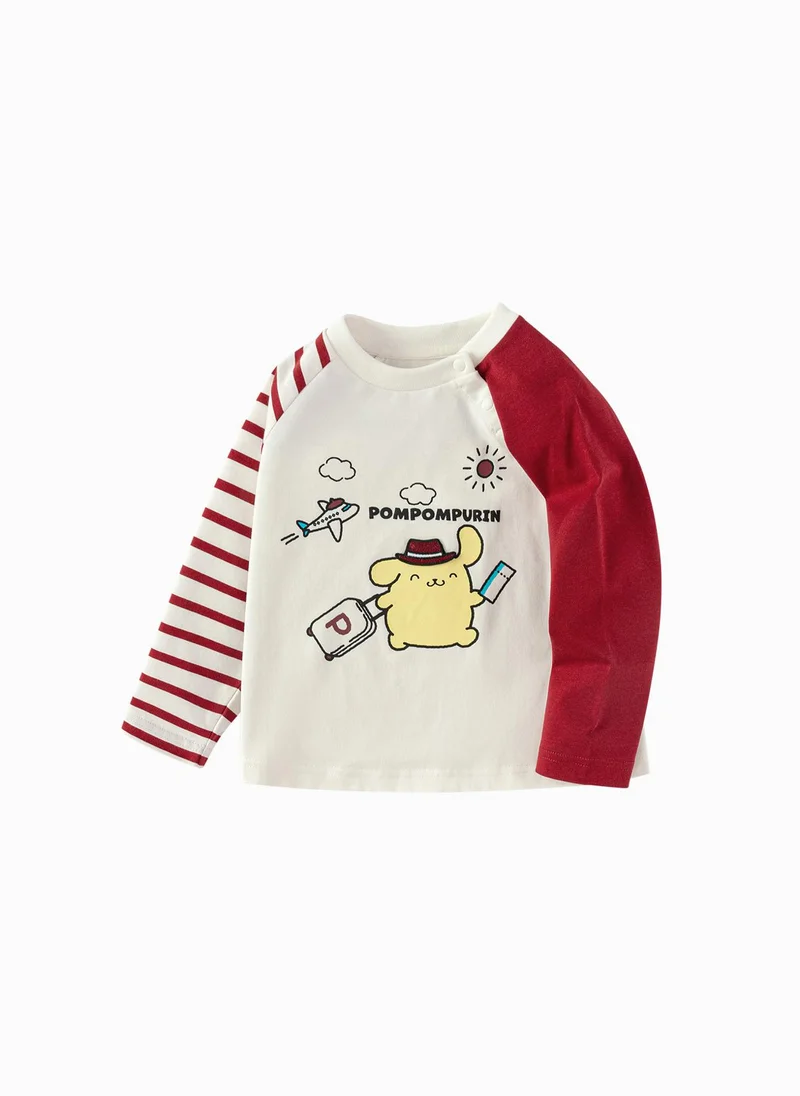 Balabala Boy Toddler Round v-neck long-sleeved T-shirt