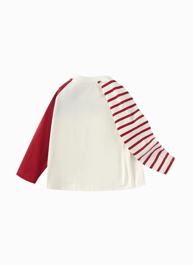 Balabala Boy Toddler Round v-neck long-sleeved T-shirt