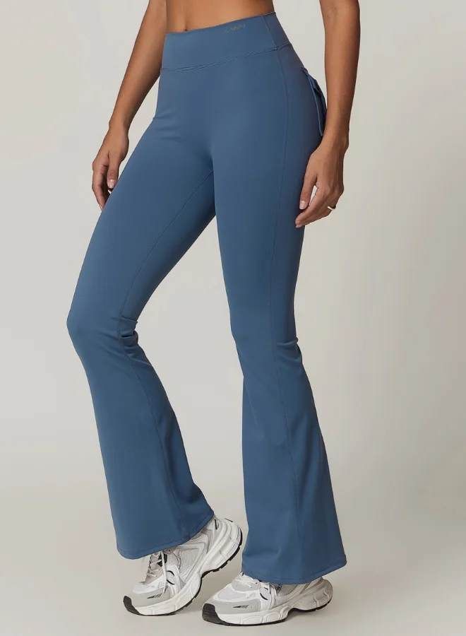KAWN.YOGA Womens High Waist Contour Workout sport Flared Leggings Yoga Pants Tummy Control Running Pants