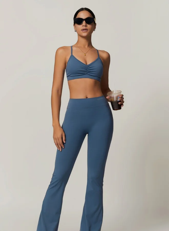 KAWN.YOGA Womens High Waist Contour Workout sport Flared Leggings Yoga Pants Tummy Control Running Pants