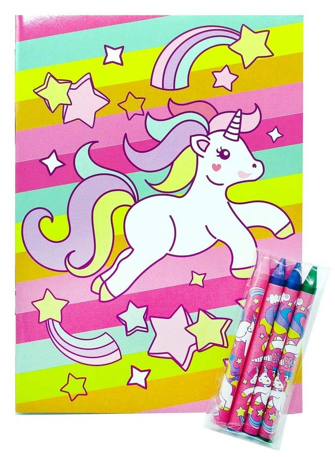 TINYMILLS Unicorn Coloring Book Set for Kids Party Favors with 12 Coloring Books and 48 Crayons Unicorn Birthday Party Favor Bag Filler Unicorn Party Carnival Prizes Classroom Rewards - Image 4