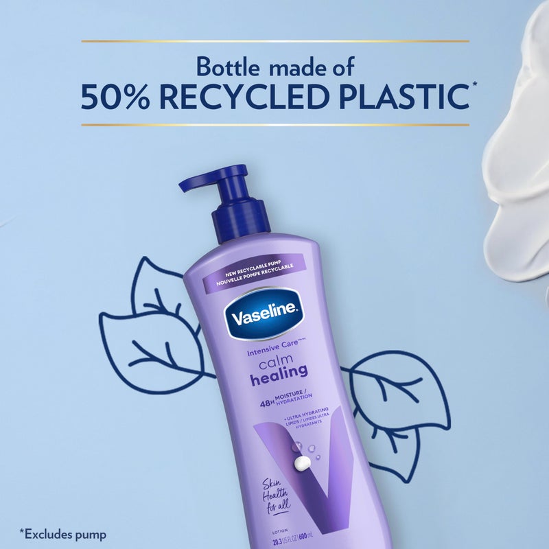 Vaseline Intensive Care Calm Healing Body Lotion 3 count for Dry Skin Made with Ultra-Hydrating Lipids and Lavender Extract to Heal and Restore Dry Skin 20.3 oz - Image 5