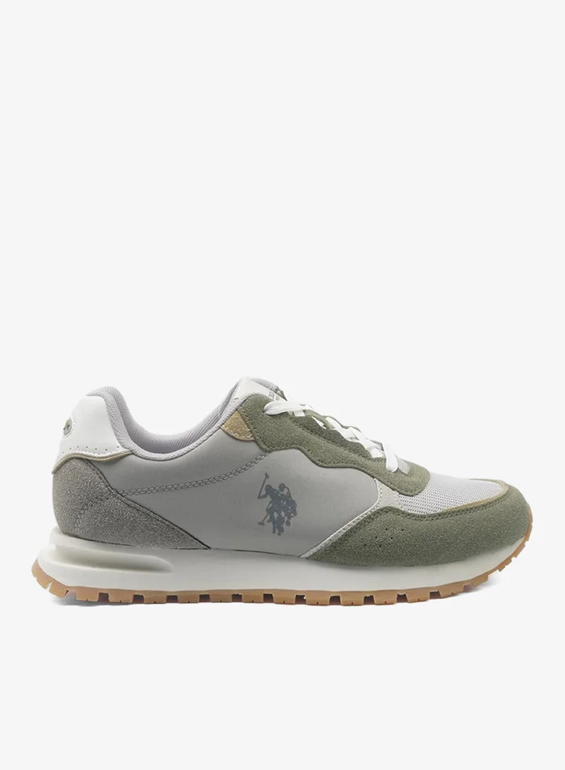 U.S. Polo Assn. grey Men's Grey Classic Low-Top Sneakers,Lightweight Casual Shoes for Everyday Style for Men | Best Price UAE