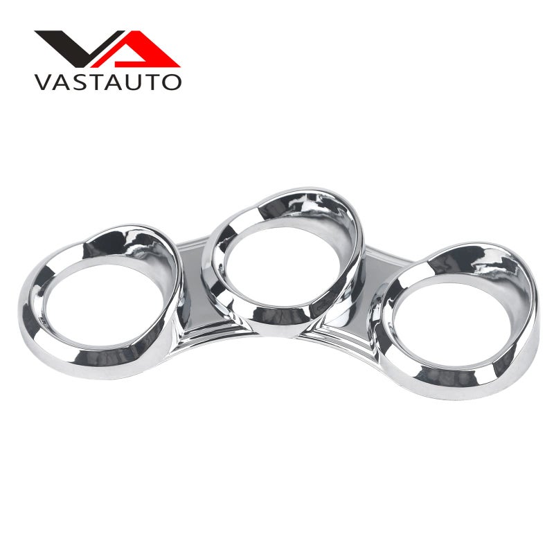 VASTAUTO Peterbilt Center Gauge Cover Kit Compatible with 2006-2022 Peterbilt 379 384 386 387 388 389 Instrument Dash Center Gauge Cover (Chrome) - Image 4