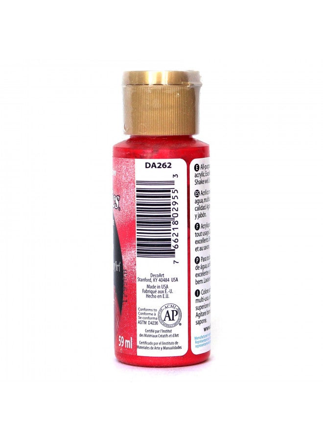 DecoArt Dazzling Metallics 2-Ounce Festive Red Acrylic Paint - Image 2