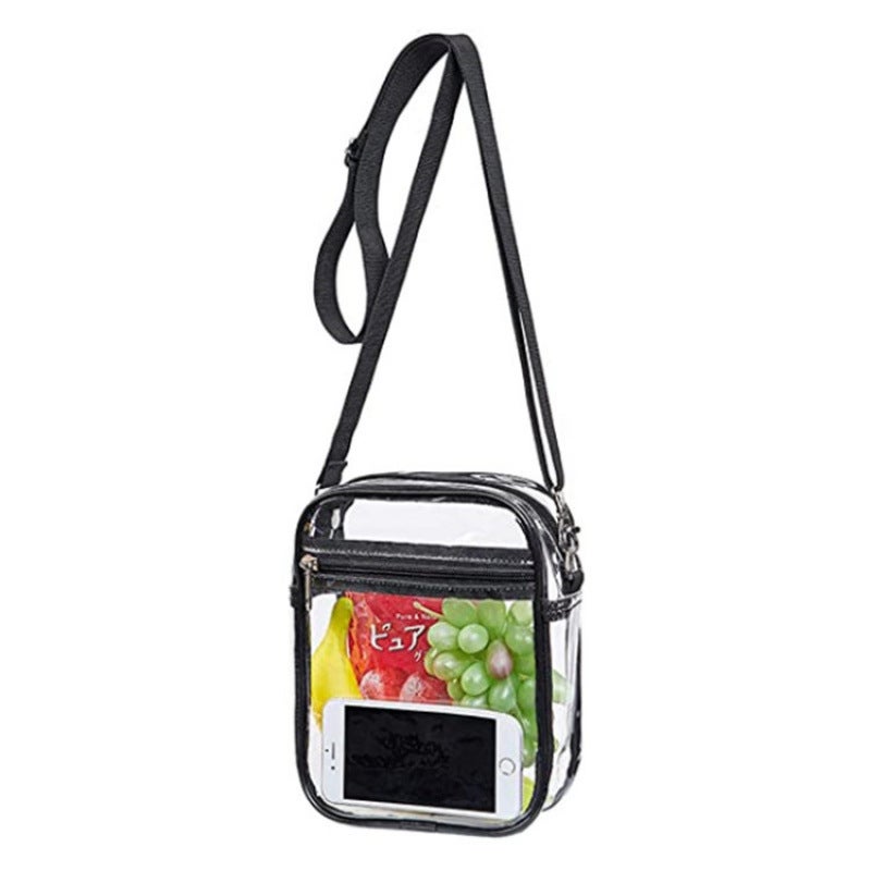 Spot Wholesale Transparent Pvc Shoulder Crossbody Bag Travel Shopping Bag Gym Beach Bag Storage Bag Wallet Bag - Image 2