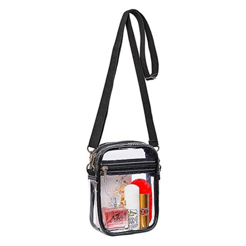 Spot Wholesale Transparent Pvc Shoulder Crossbody Bag Travel Shopping Bag Gym Beach Bag Storage Bag Wallet Bag - Image 4