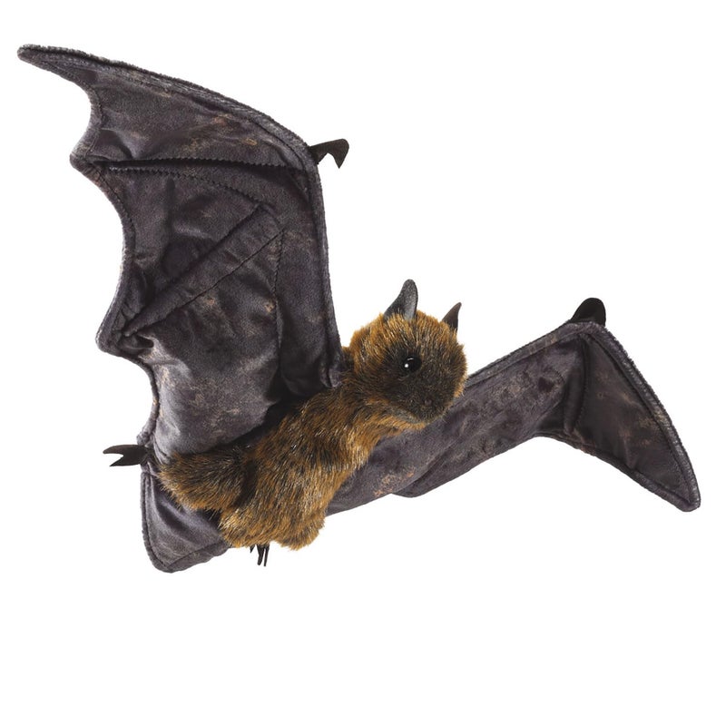Folkmanis Fruit Bat Hand Puppet Brown Black - Image 2