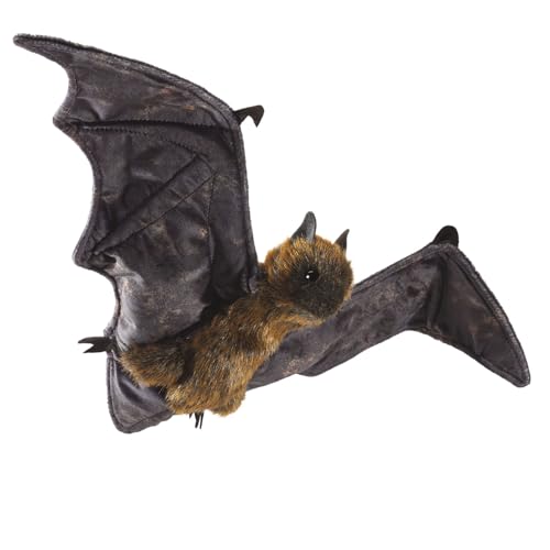 Folkmanis Fruit Bat Hand Puppet Brown Black - Image 1