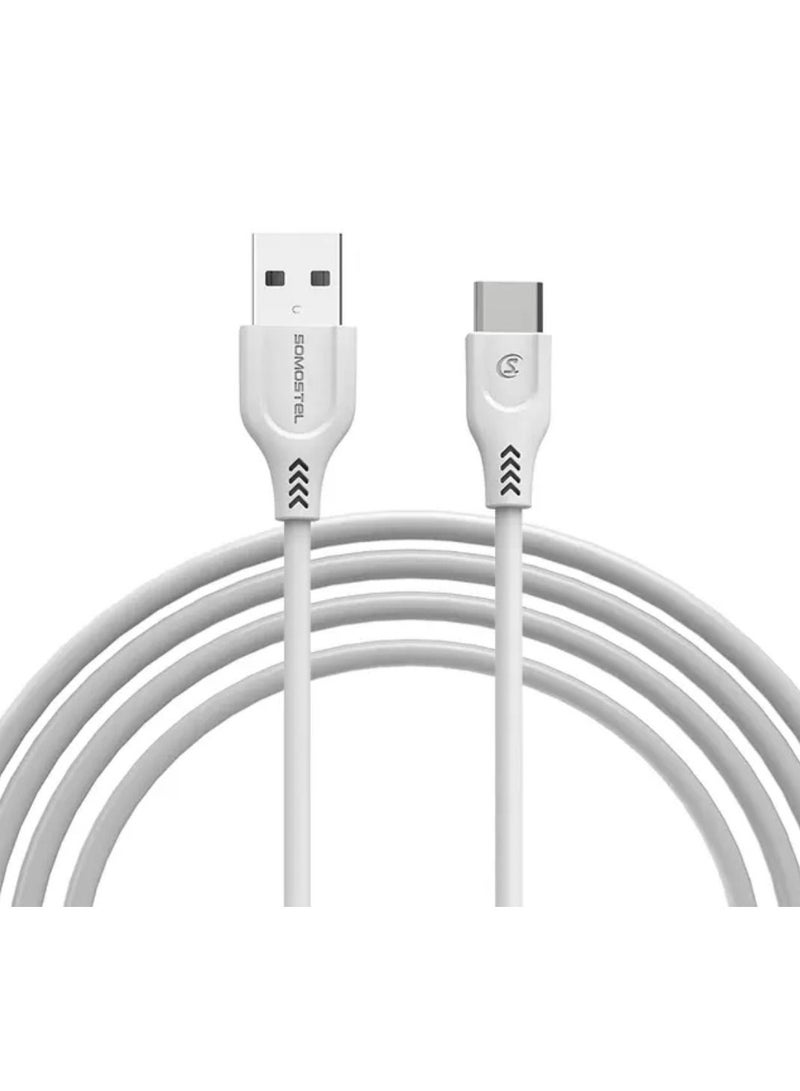 SOMOSTEL Type C Charging Cable with Data Transmission 2 Meters Long - Image 2