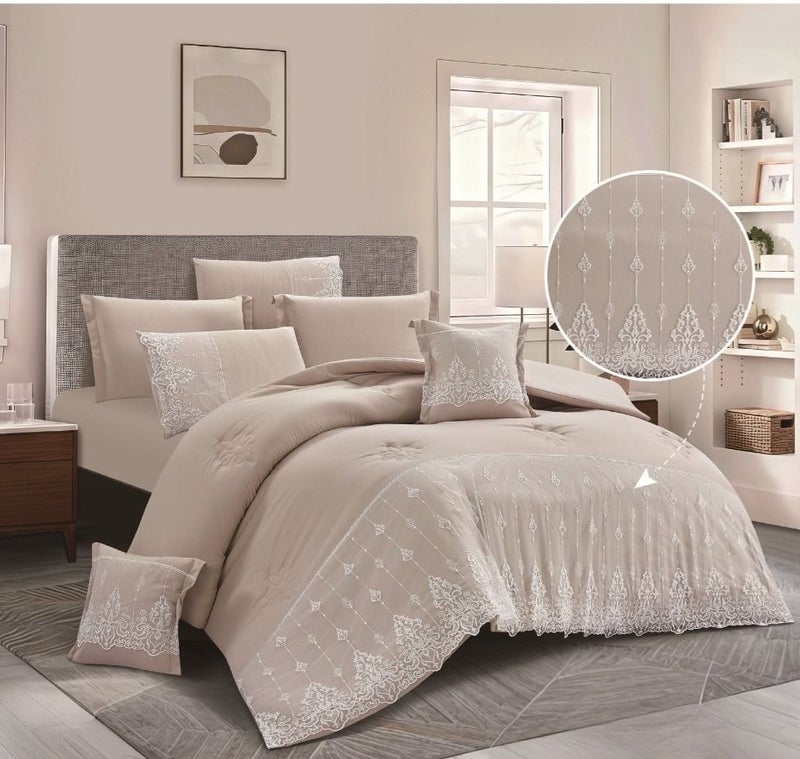 Microfiber double bedsheet set, 8 pieces… Soft elegance with a design that enhances the beauty of your room