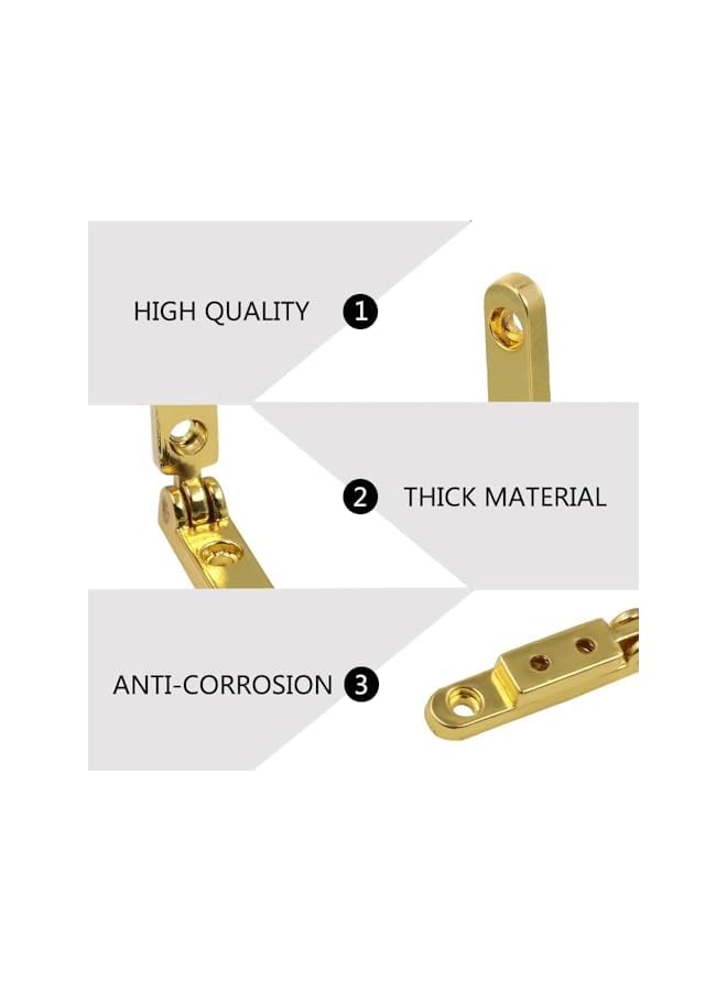 S-TOP 90 Degree Cabinet Hinges - Iron Support, Stable, Gold, 10PCS - Image 2