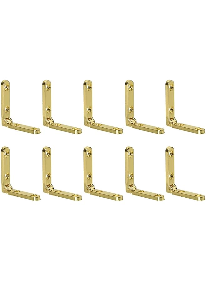 S-TOP 90 Degree Cabinet Hinges - Iron Support, Stable, Gold, 10PCS - Image 1
