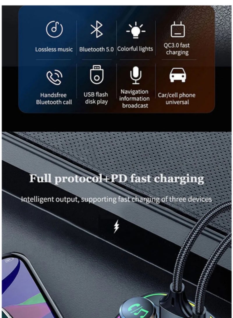 Generic Dual Display Voltage Detection for Car Bluetooth Charger Car MP3 Bluetooth Player Lossless Sound Quality USB Quick Charge  - Image 5