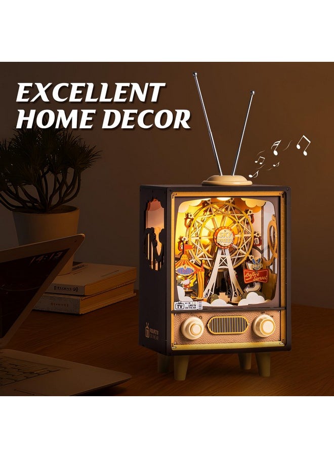 Robotime Wooden Music Box 3D Puzzles For Adults Diy Model Kits To Build Book Nook Hobby Personalized Crafts Gift Home Decoration (Sunset Carnival)  - Image 5