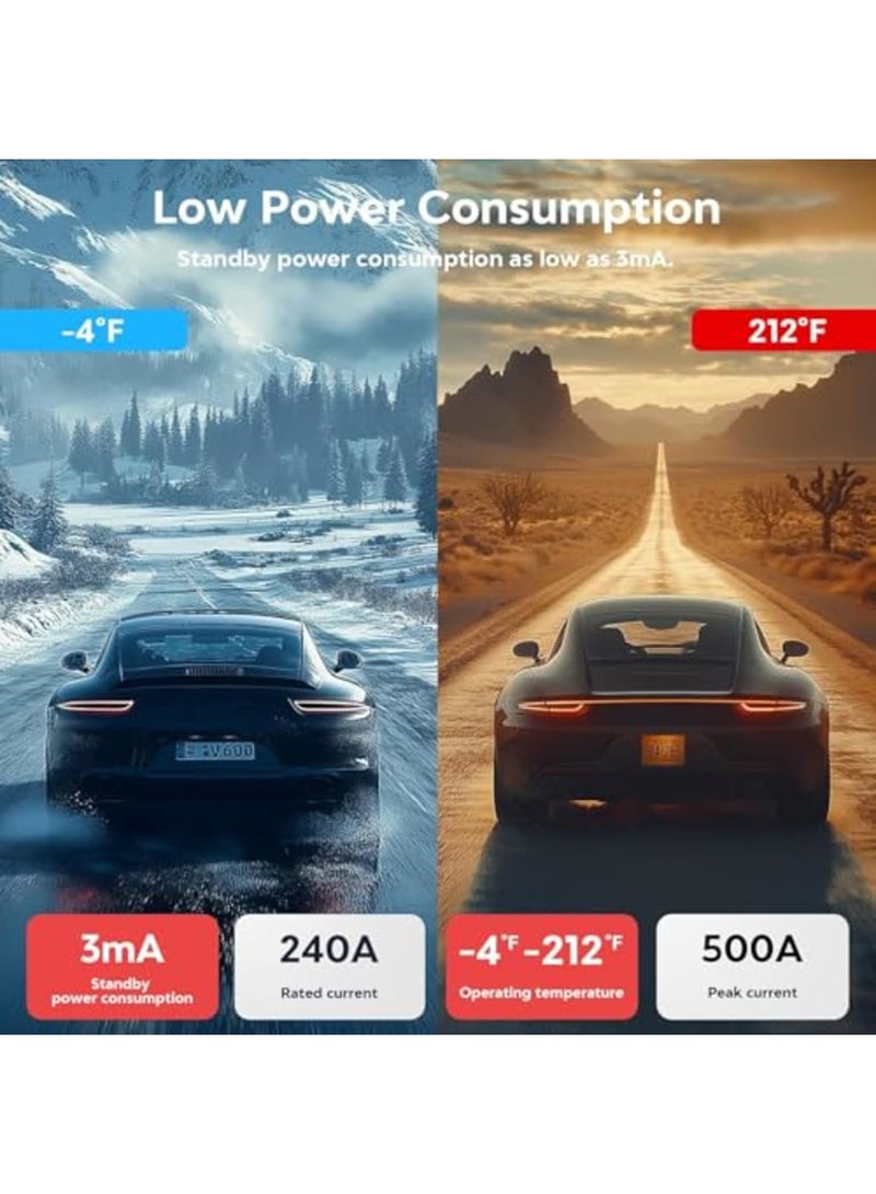 SYOSI Remote Car Battery Kill Switch, Smart Voltage Disconnect for Vehicle, RV, ATV, Truck, Boat - Prevents Cell Drain, Easy Installation, Reliable Power Cut Off (12V，No LED) - Image 5