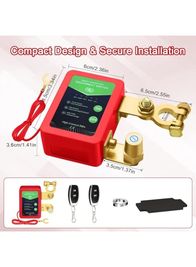 SYOSI Remote Car Battery Kill Switch, Smart Voltage Disconnect for Vehicle, RV, ATV, Truck, Boat - Prevents Cell Drain, Easy Installation, Reliable Power Cut Off (12V，No LED) - Image 4