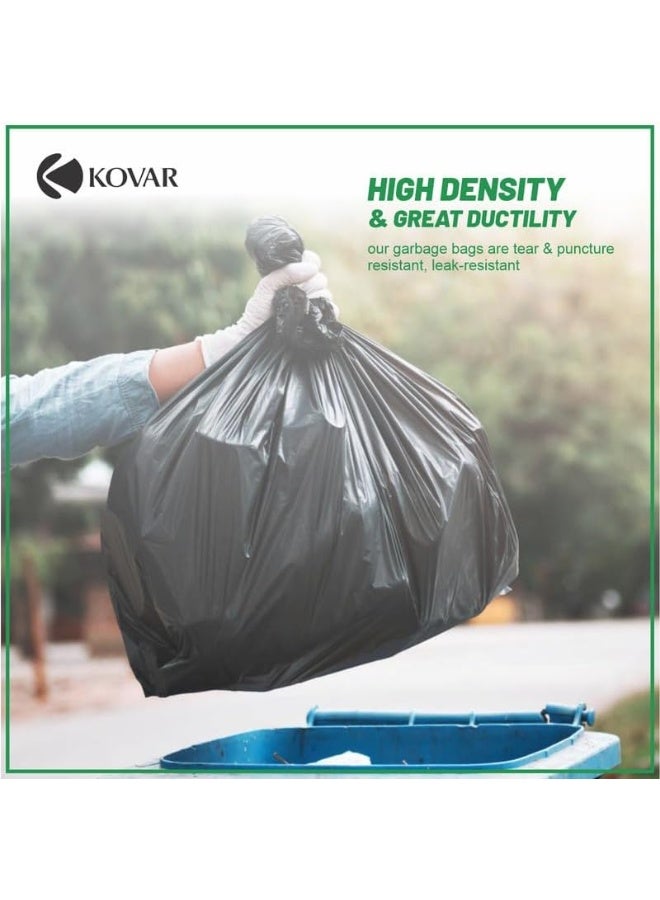 kovar Garbage Roll, Heavy Duty Trash Bag, 60 Gallon, 20 Sheets, Garbage Bag Black, Pack of 2- 90X110cm - Image 3