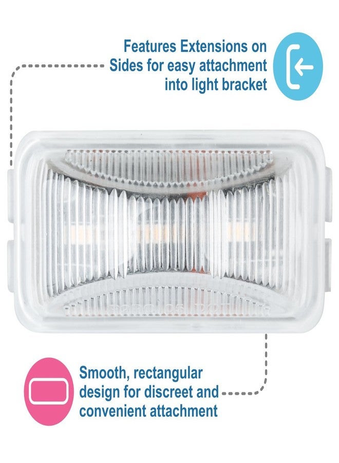 Lumitronics Mini Thin Line 37 Series Sealed LED Marker/Clearance Light - Clear Lens - Clearly Mark Your RV, Camper, Trailer or 5th Wheel with an Easy to Install Marker - Image 2