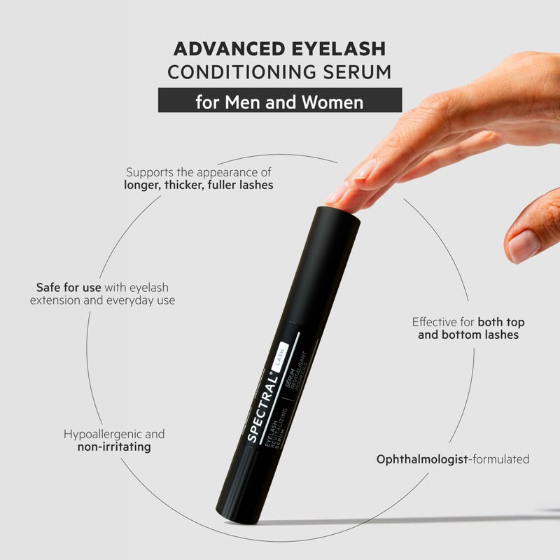 DS LABORATORIES DS Labs Spectral.LASH Eyelash Conditioning Serum - Supports Longer, Fuller, Thicker, Looking Lashes, Safe for Lash Extensions, Oil-Free, Paraben & Sulfate Free, Cruelty Free - Image 2