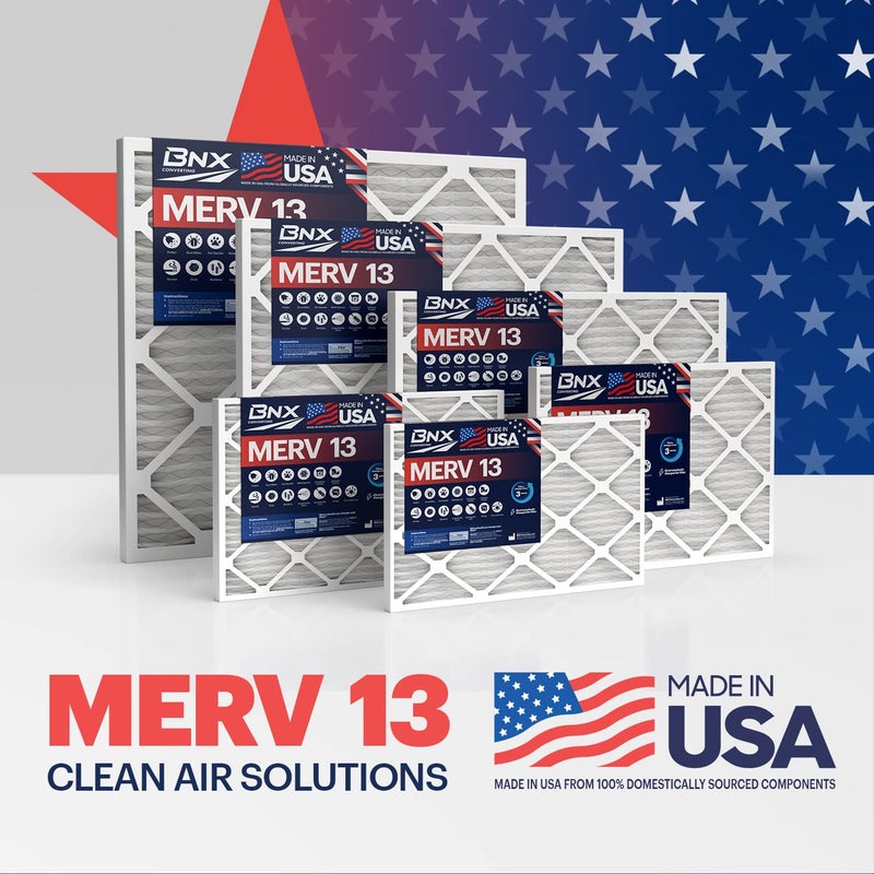 BNX TruFilter 20x30x1 Air Filter MERV 13 (4-Pack) - MADE IN USA - Electrostatic Pleated Air Conditioner HVAC AC Furnace Filters for Allergies, Pollen, Mold, Bacteria, Smoke, Allergen, MPR 1900 FPR 10 - Image 5