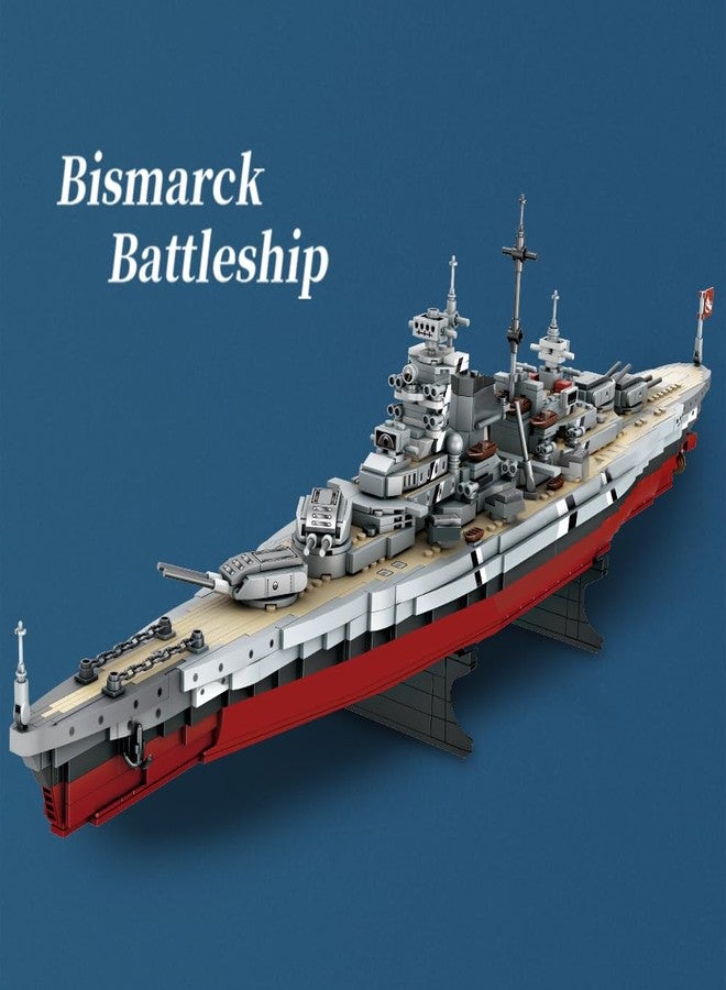 DUANT Technik FC4201 German Battleship Bismarck Building Blocks, 2081 PCS MOC Large WWII German Military Warship Marine Battleship Model for Adult - Image 4
