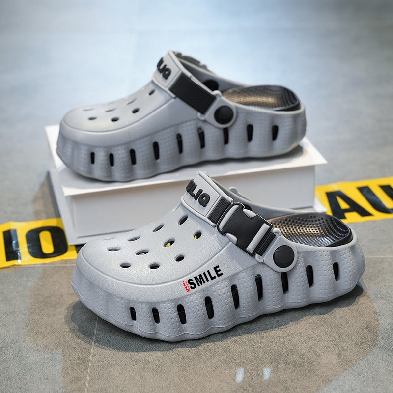 Women'S Comfortable Clogs With Holes, Summer Outdoor Closed-Toe Slippers For Children, Boys And Girls, Thick-Soled Non-Slip Beach Shoes - Image 3