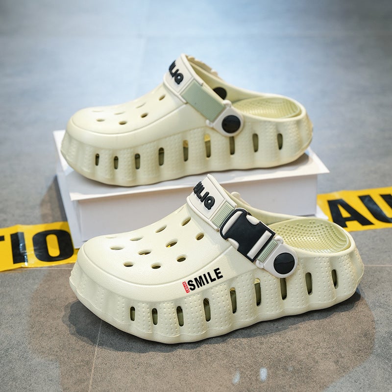 Women'S Comfortable Clogs With Holes, Summer Outdoor Closed-Toe Slippers For Children, Boys And Girls, Thick-Soled Non-Slip Beach Shoes - Image 4