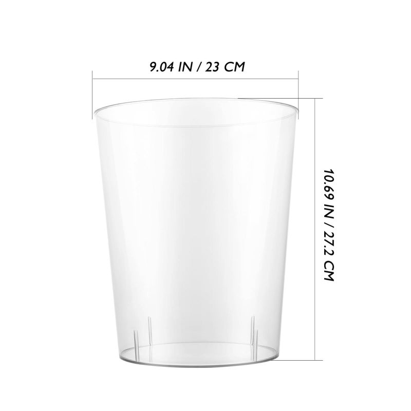 Pet Trash Can Without Lid Stylish Waste Container For Home Office Living Room Kitchen Workspace White Plastic - Image 3