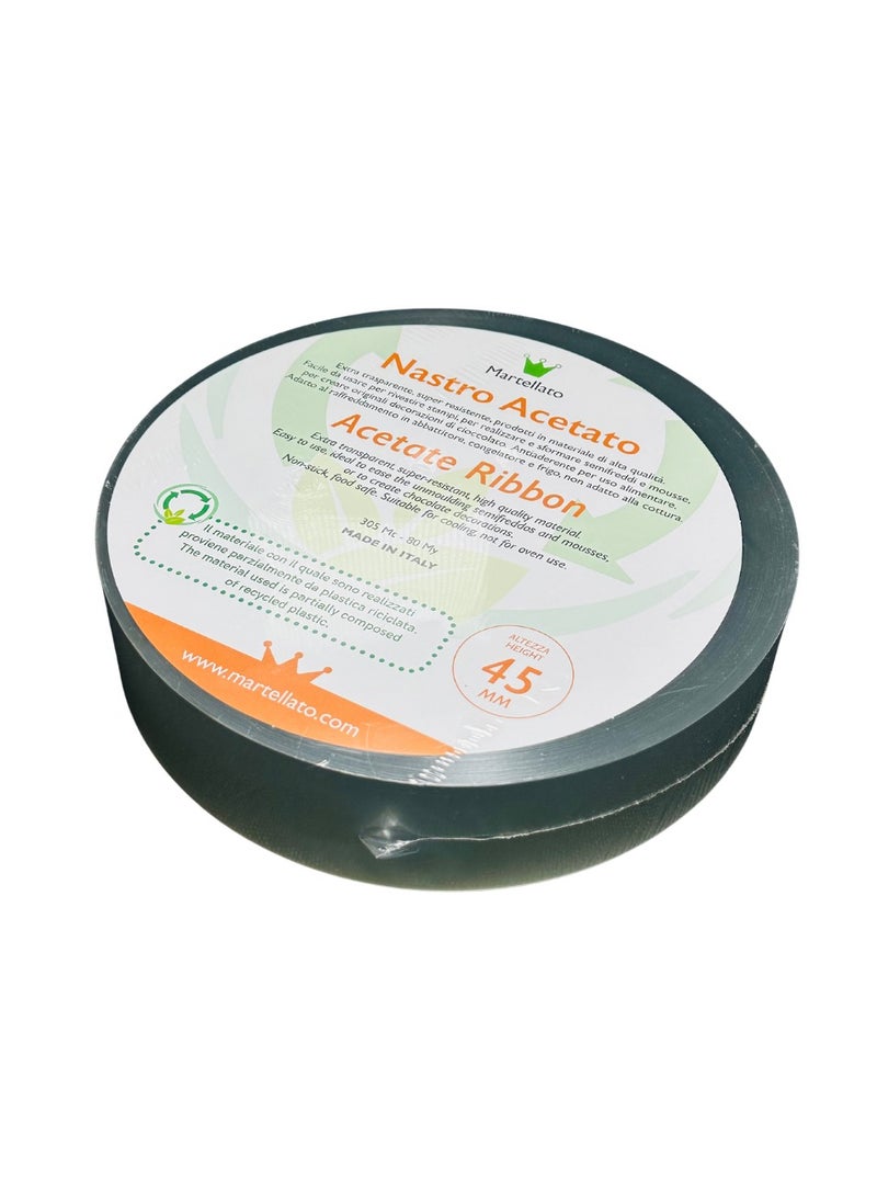 YASHTECH Acetate Pastry Ribbon, Extra Transparent, High-Quality, Cake Decorating Collars, H 45mm, 305m long, 1 Piece  - Image 1