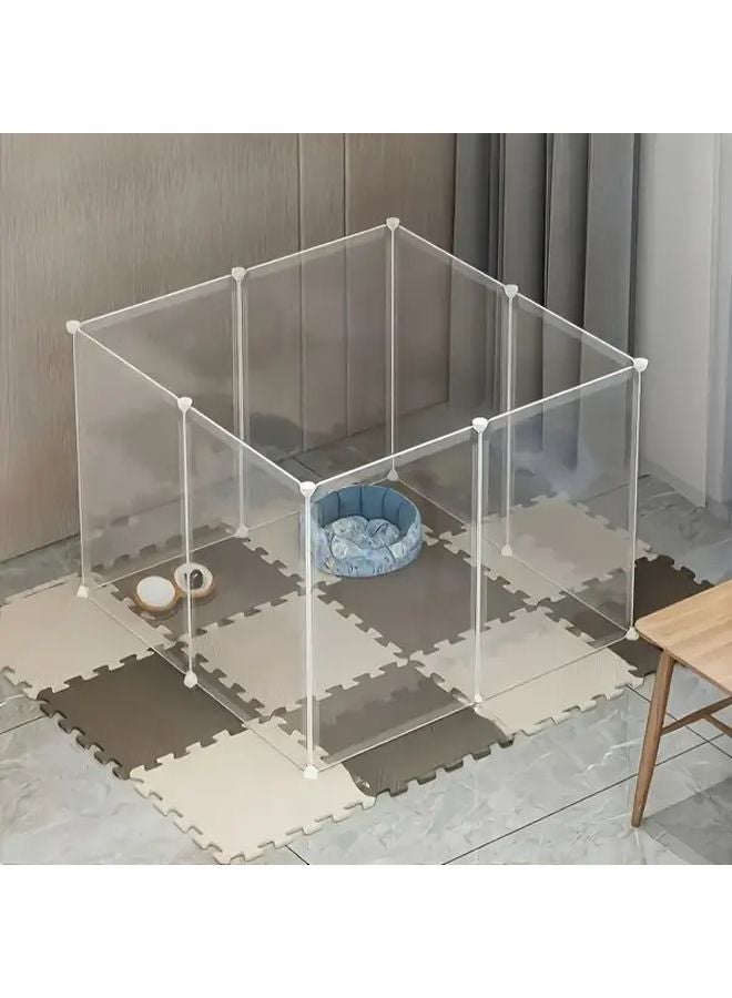 45 Extra Tall 17 71 Inches Transparent Pet Fence Playpen For Small Animals Easy Clean - Image 4