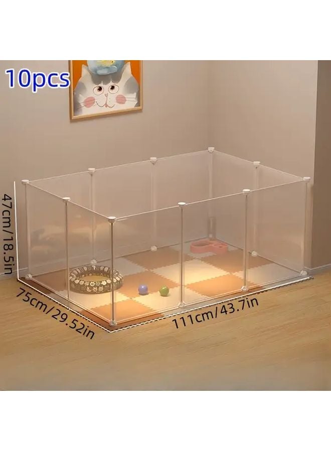 45 Extra Tall 17 71 Inches Transparent Pet Fence Playpen For Small Animals Easy Clean - Image 1