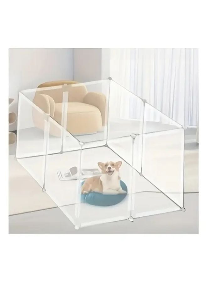 45 Extra Tall 17 71 Inches Transparent Pet Fence Playpen For Small Animals Easy Clean - Image 5
