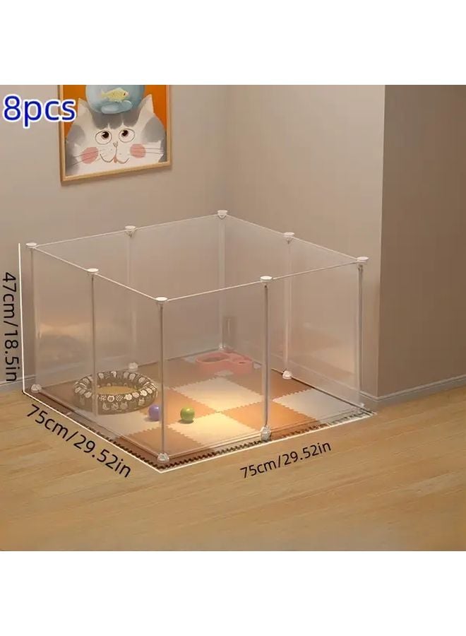 45 Extra Tall 17 71 Inches Transparent Pet Fence Playpen For Small Animals Easy Clean - Image 3