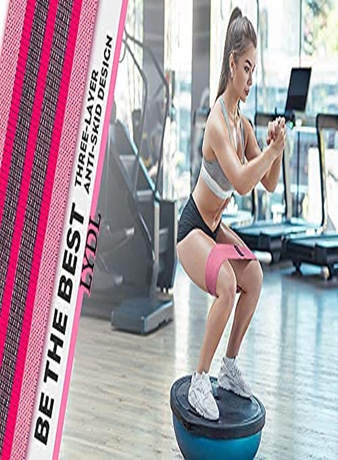 LYDL Resistance Bands Set for Women and Men, Upgraded Non Slip Booty Exercise Bands for Butt and Legs, Elastic Fabric Workout Bands for Home & Gym Fitness Training and Stretching - Image 4