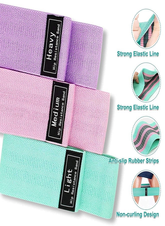 LYDL Resistance Bands Set for Women and Men, Upgraded Non Slip Booty Exercise Bands for Butt and Legs, Elastic Fabric Workout Bands for Home & Gym Fitness Training and Stretching - Image 3