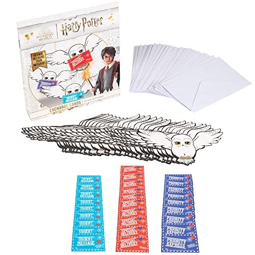 Harry Potter Hedwig Owl Valentine's Day Card Set for Kids, 28 Card Pack & Envelopes - Great for School Exchange Classroom Parties - Boys & Girls ages 4+ - Officially Licensed - Image 1