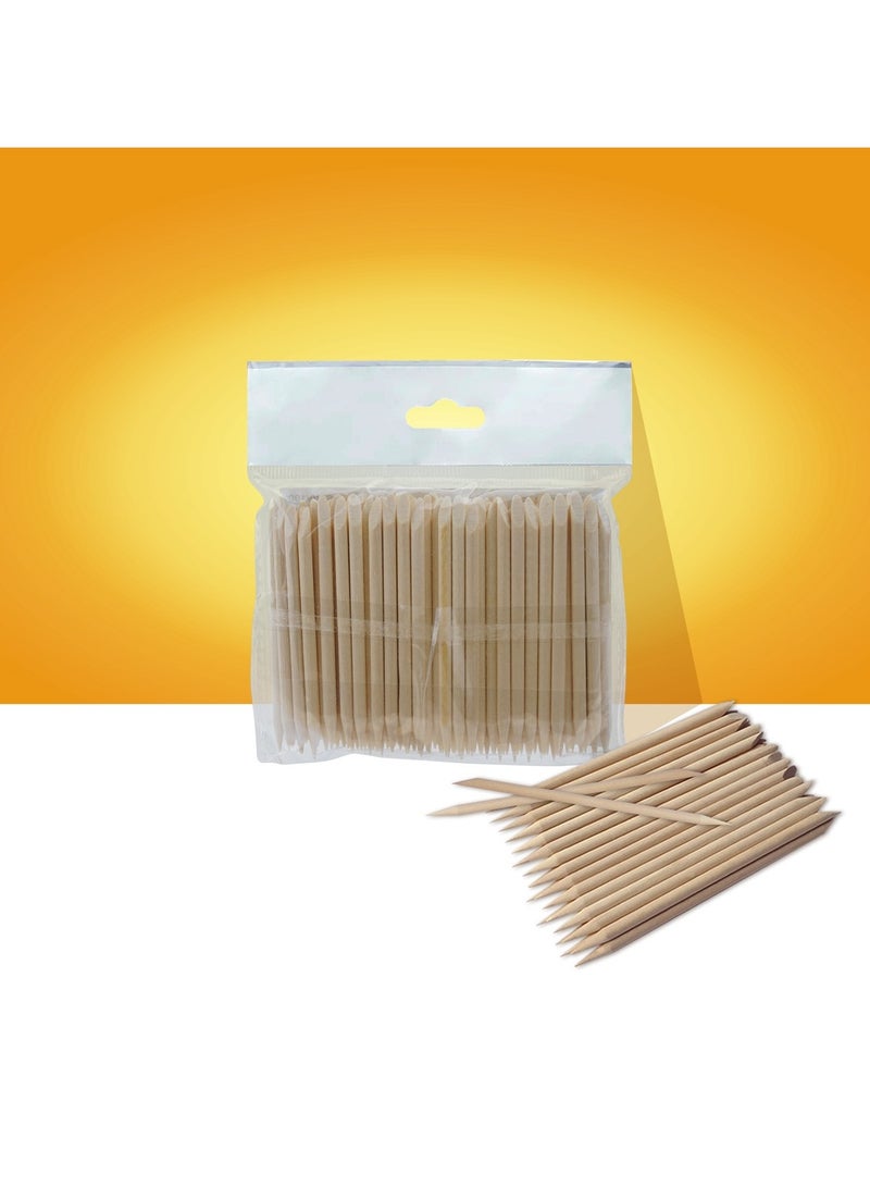 STALEKS PRO Orange stick EXPERT wooden 75 mm (100 pcs) - Image 1