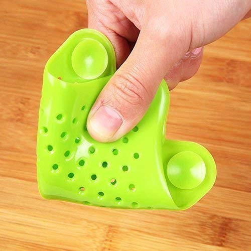 Lexazo Silicone Star Shape Drain Hair Catcher Kitchen Sink Strainer Bathroom Shower Sink Stopper Drain Cover Hair Trap Filter for Kitchen Bathroom Tub Random Colour 4 Pieces Multicolor - Image 3