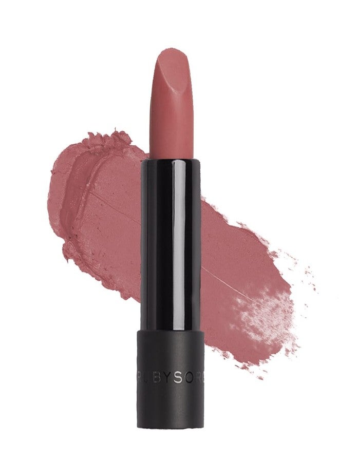 Ruby's Organics Semi-Matte Lipstick for Women All Indian Tones- Highly Pigmented, Moisturizing, Non Drying, Lightweight and Long Lasting- Lip Makeup, Synthetic Chemical Free - Nuddy Intense, 3.7g - Image 1