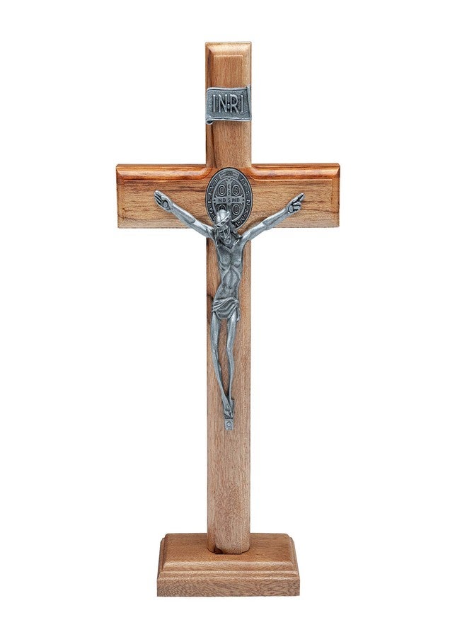 Intercession Wall and Table Wood Cross Crucifix (10 inch - Onyx) - Image 1