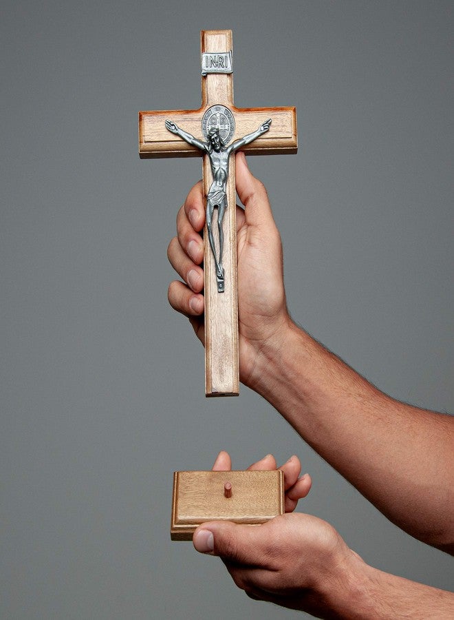 Intercession Wall and Table Wood Cross Crucifix (10 inch - Onyx) - Image 5
