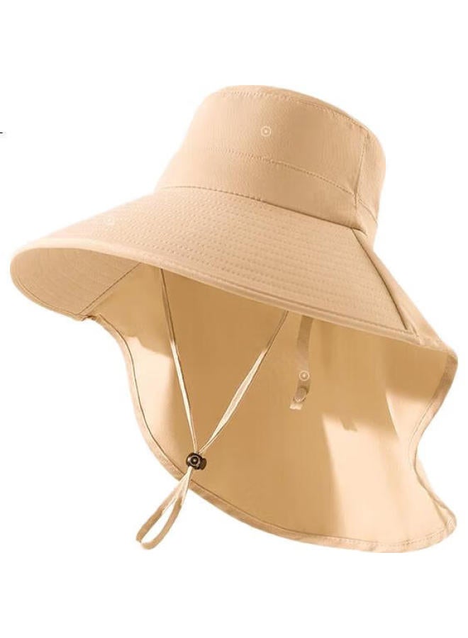 Cartelo Sun Hat Women'S Sunscreen Hat Spring Summer Outdoor Uv Protection Sun Hat Large Brim Extended Shoulder Shawl Fisherman Hat - Image 1