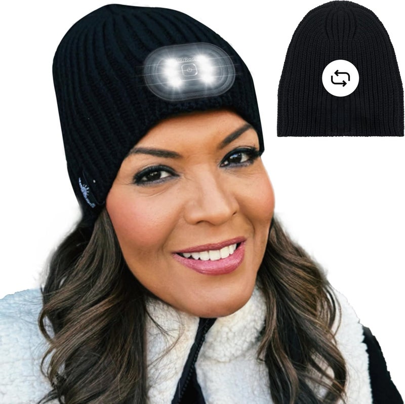 HEAD LIGHTZ Store ® Rechargeable LED Beanie Hat – Hands-Free Lighted Cap for Running, Walking & Camping – As Seen on Oprah’s Favorite Things – Machine Washable, Unisex - Image 1