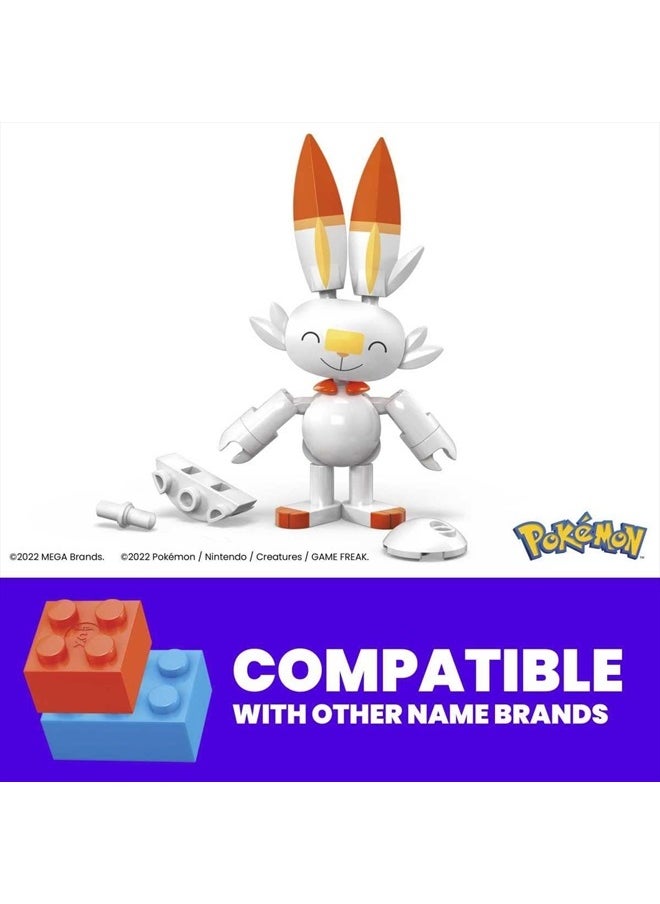 MEGA Construx Pokemon Series 17 Scorbunny Figure Building Set with Luxury Poke Ball  - Image 3