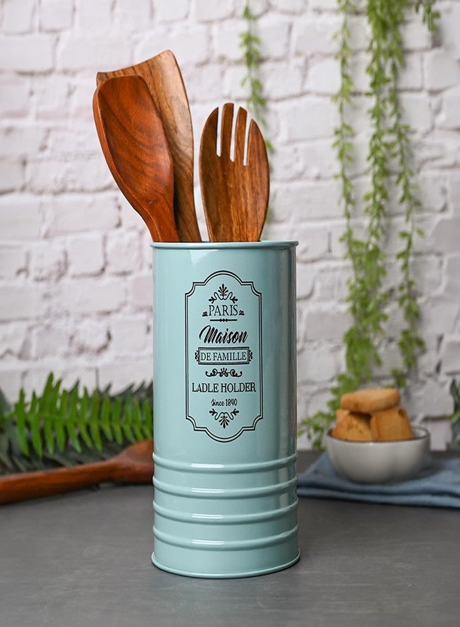 Kekezip Metal Cutlery Holder for Kitchen & Spatula Holder for Kitchen, Ladle Holder for Kitchen, Chopstick, Cutlery, Spoon Stand for Kitchen Organizer Stand Dining (Green Maison) - Image 1