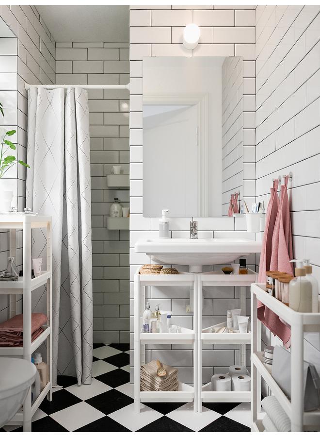 Zaboon Corner shelf unit, white, 33x33x71 cm - Image 4