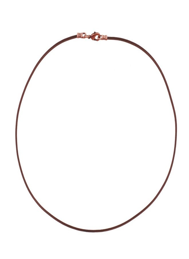 DragonWeave Antique Copper 1.8mm Fine Brown Leather Cord Necklace - 20 inches - Image 2